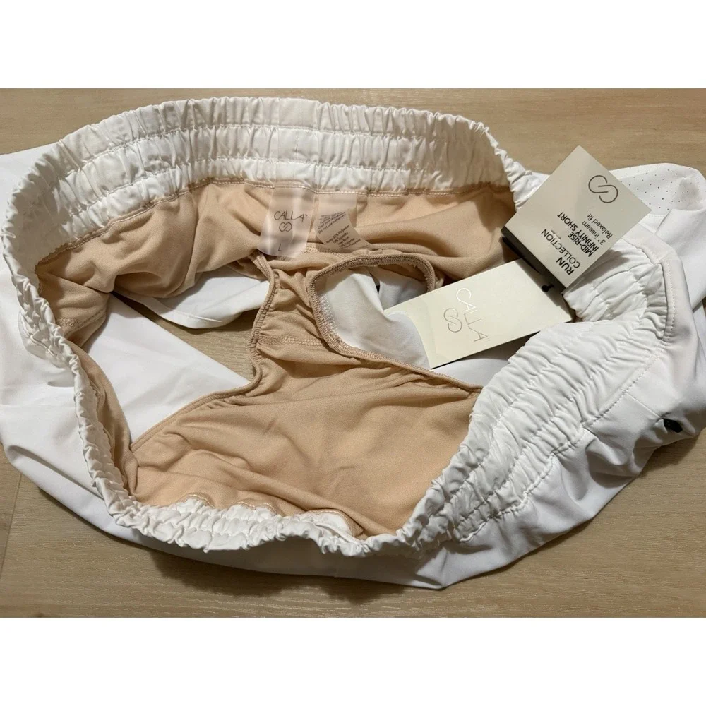 Calia Mid Rise Infinity Short Run Collection Pure White 3